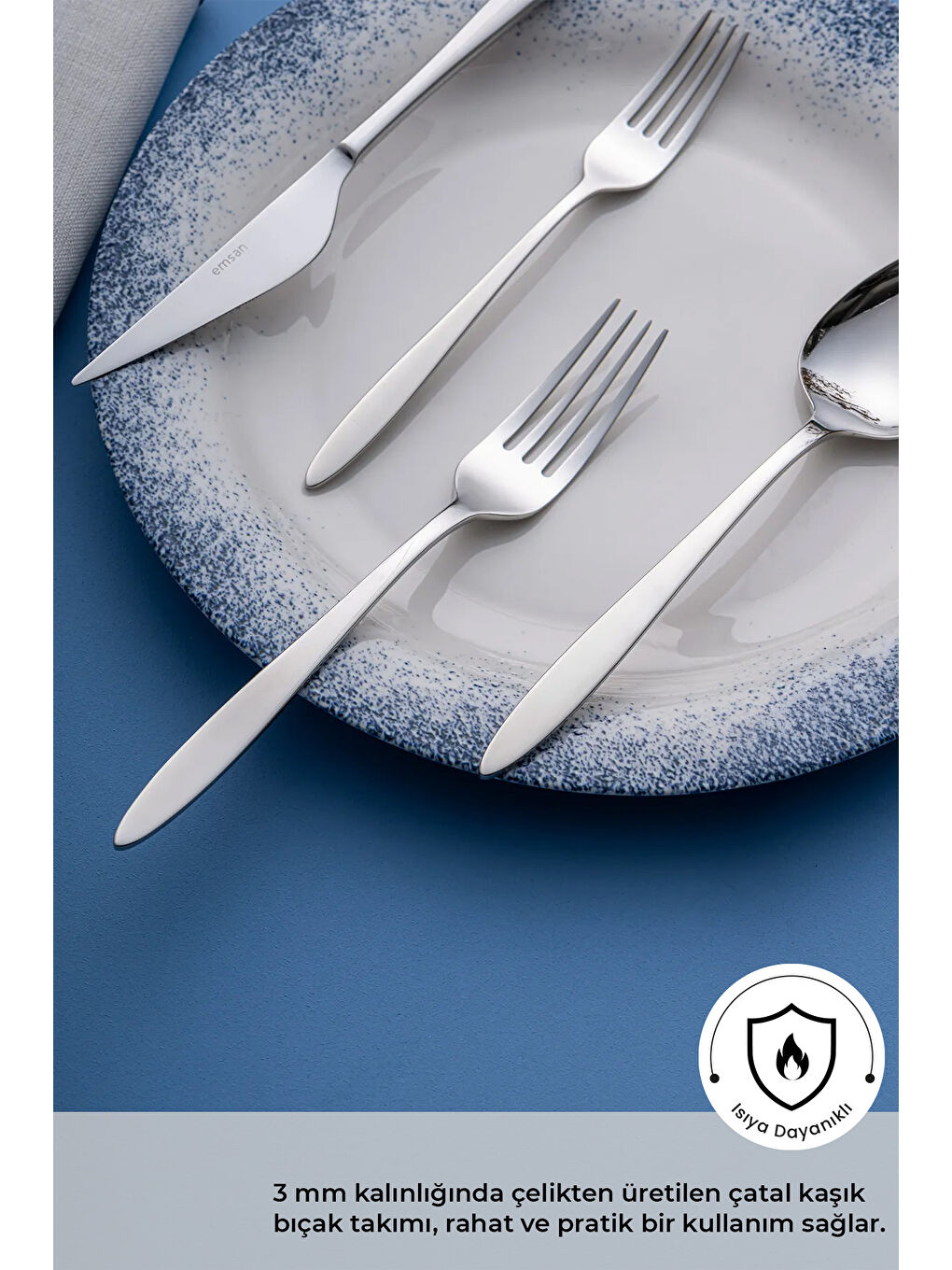 Gri Yakamoz 24 Parça Kutulu Çatal Kaşık Bıçak Takımı-3