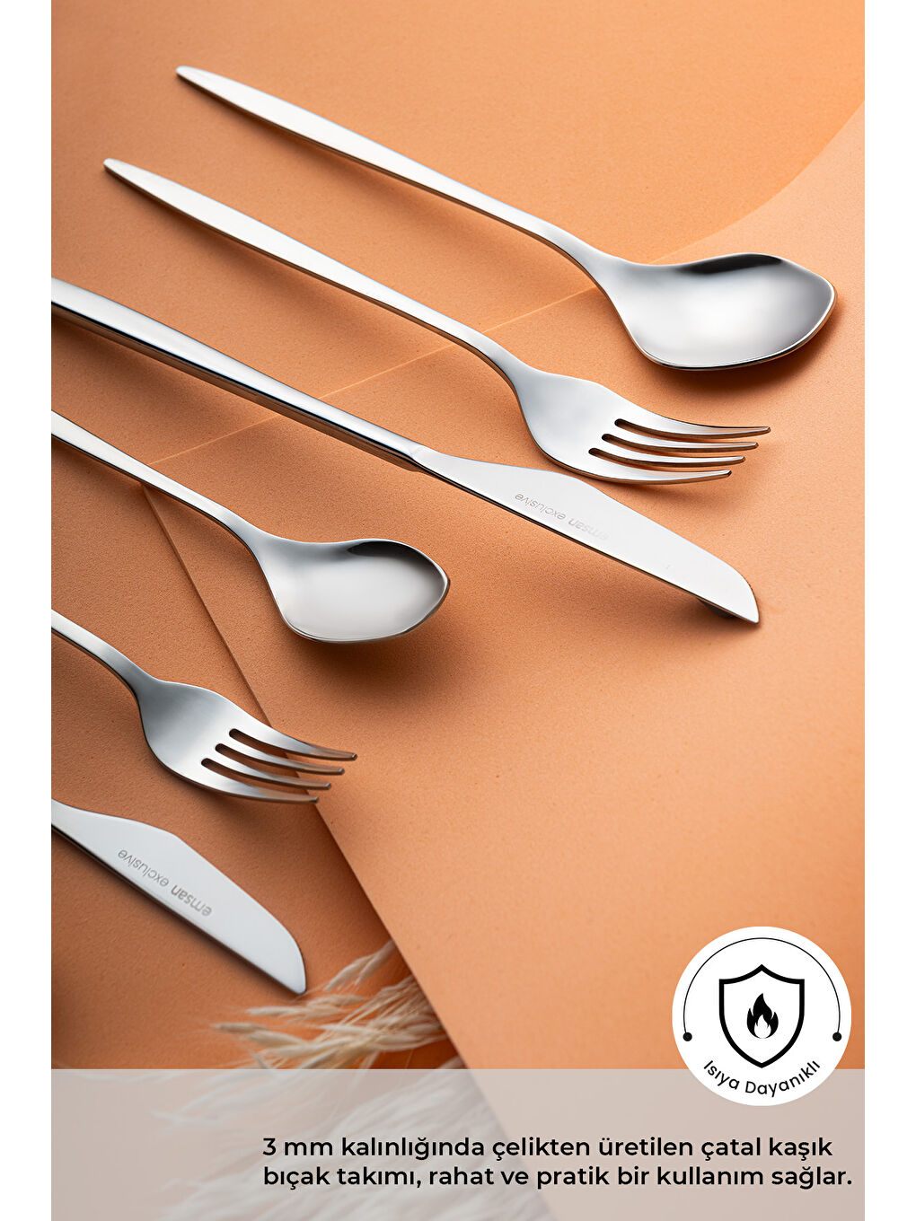 Gri Alisa 84 Parça 12 Kişilik Kutulu Çatal Kaşık Bıçak Takımı-2