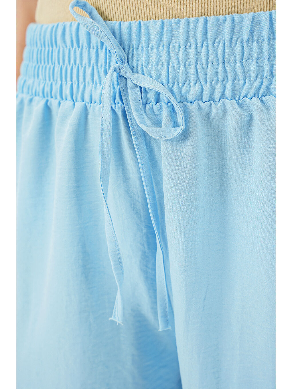 Kadın Rahat Kalıp Şort 5327 - Mavi-4