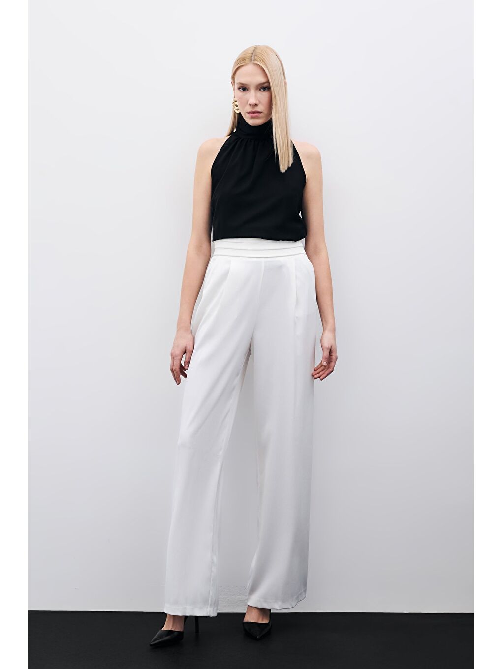 Kolsuz Salaş Bluz - Siyah-2