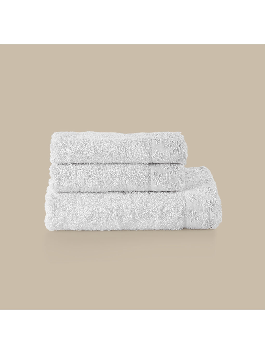 Home Benofisto 3 lü Fistolu Havlu Seti-Beyaz-2
