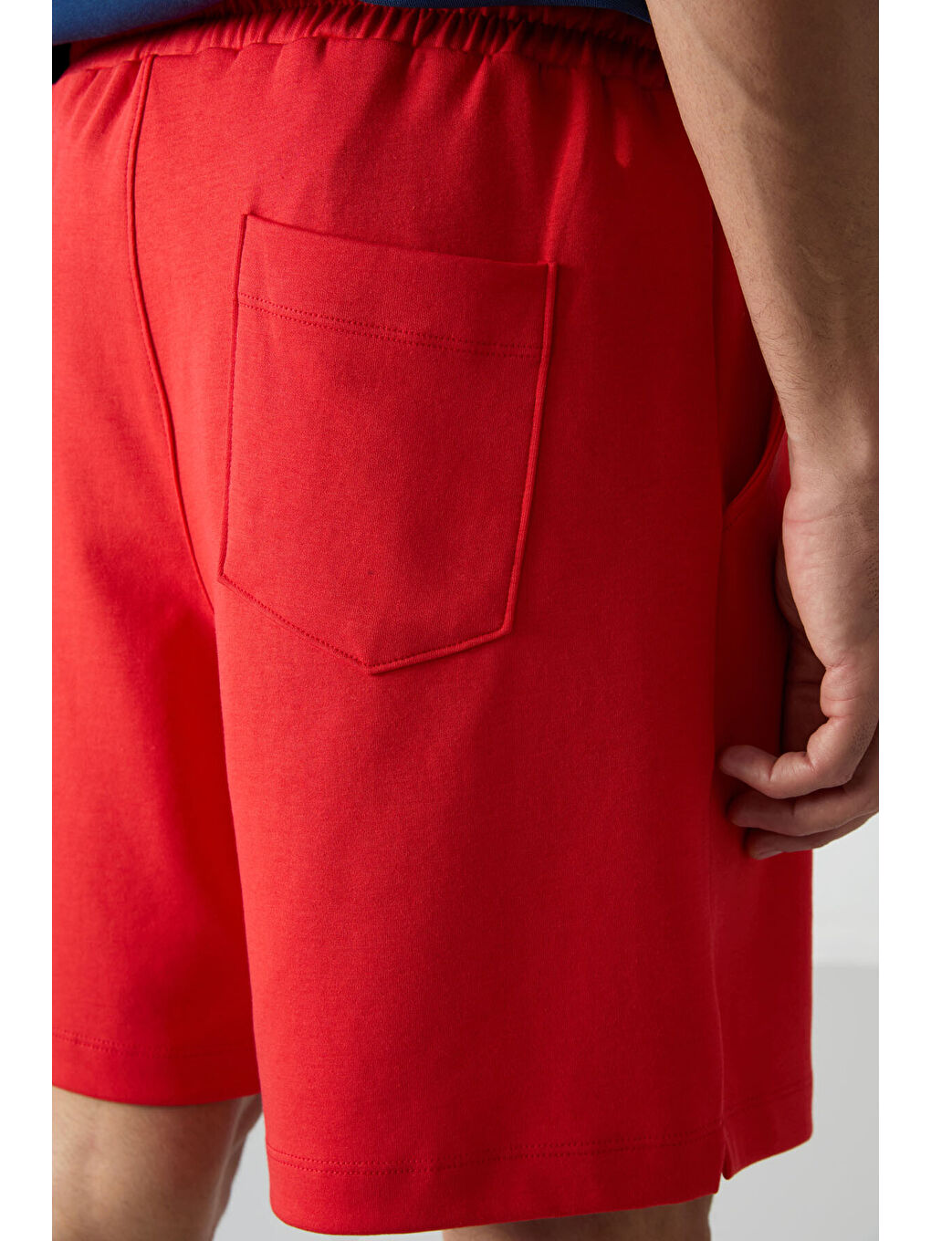 Kırmızı Fiesta Pamuklu Kalın Yumuşak Dokulu Comfort Fit Basic Erkek Şort - 81274-4