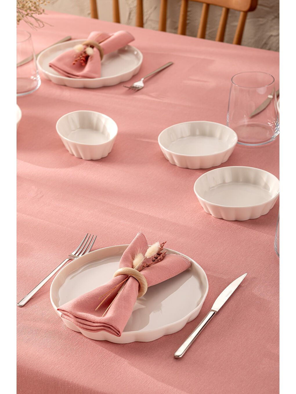 Cozy 14 Parça 6 Kişilik Porselen Kahvaltı Takımı Beyaz-2