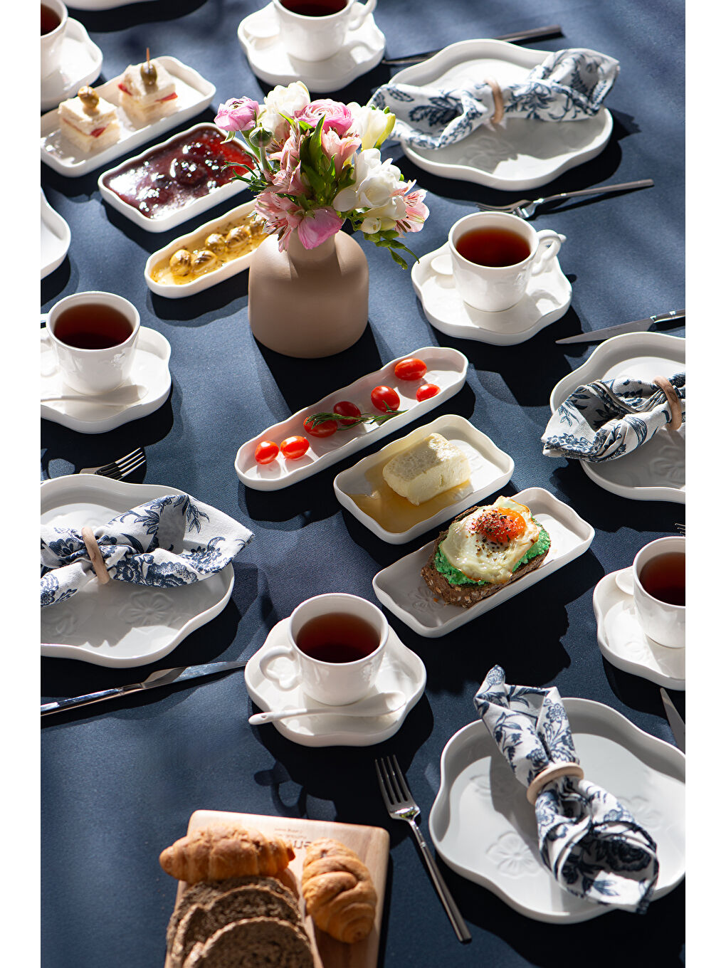 Beyaz Florist 30 Parça 6 Kişilik Porselen Kahvaltı Takımı-2