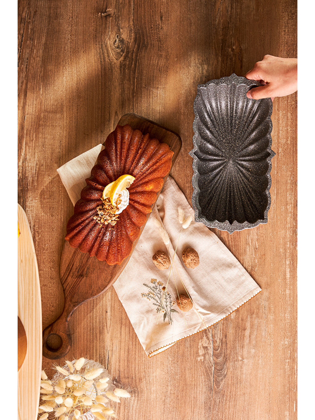 Pembe Arya Baton Kek Kalıbı Rosegold-2