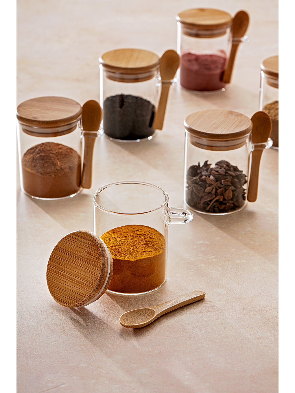 Renksiz Lia Borosilikat 6'lı Baharat Seti-2