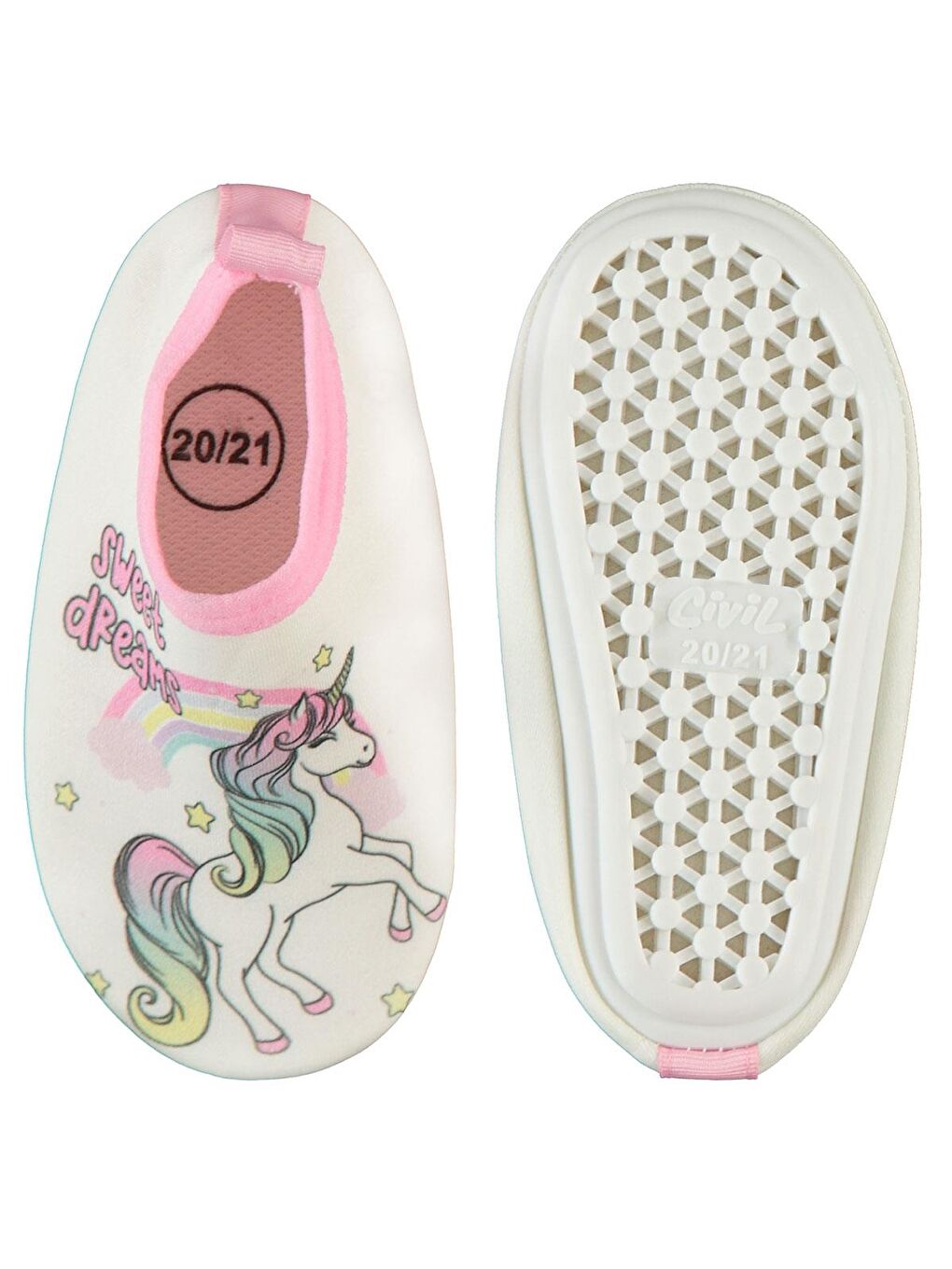 Girls Baskılı Tabanlı 20- Deniz Ayakkabısı - Beyaz-1