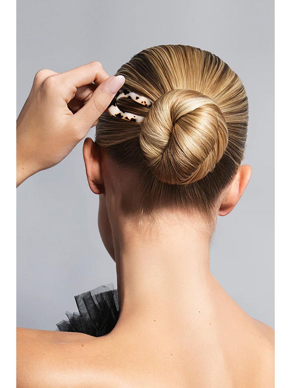 Bej Kemik U Topuz Çubuğu French Pin-2