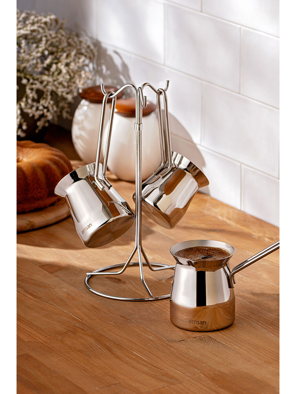 Gri Laura 4 Parça Cezve Seti-2