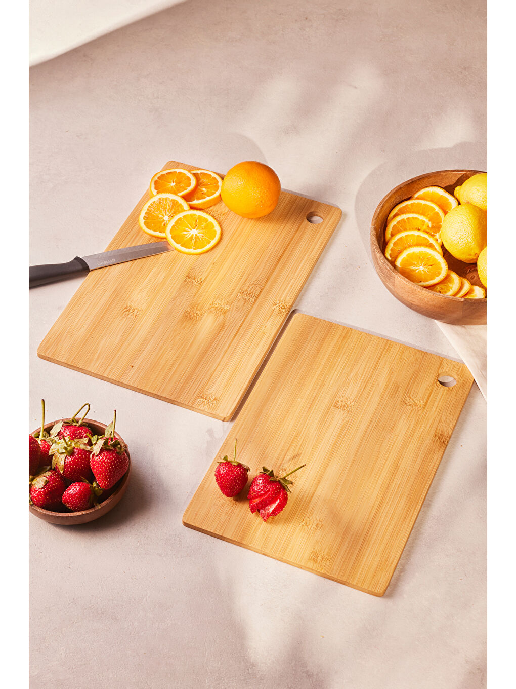 Kahverengi Bambu Master Chop 2'li Kesme Tahtası-3