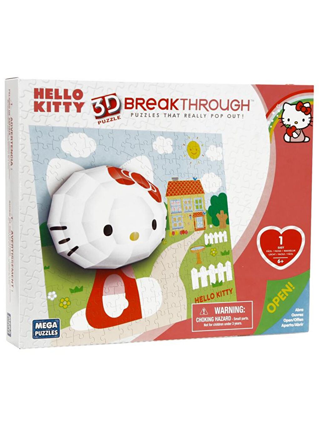 Mega Puzzles 140 Parça 3D Breakthrough Puzzle Hello Kitty 50708 - 1