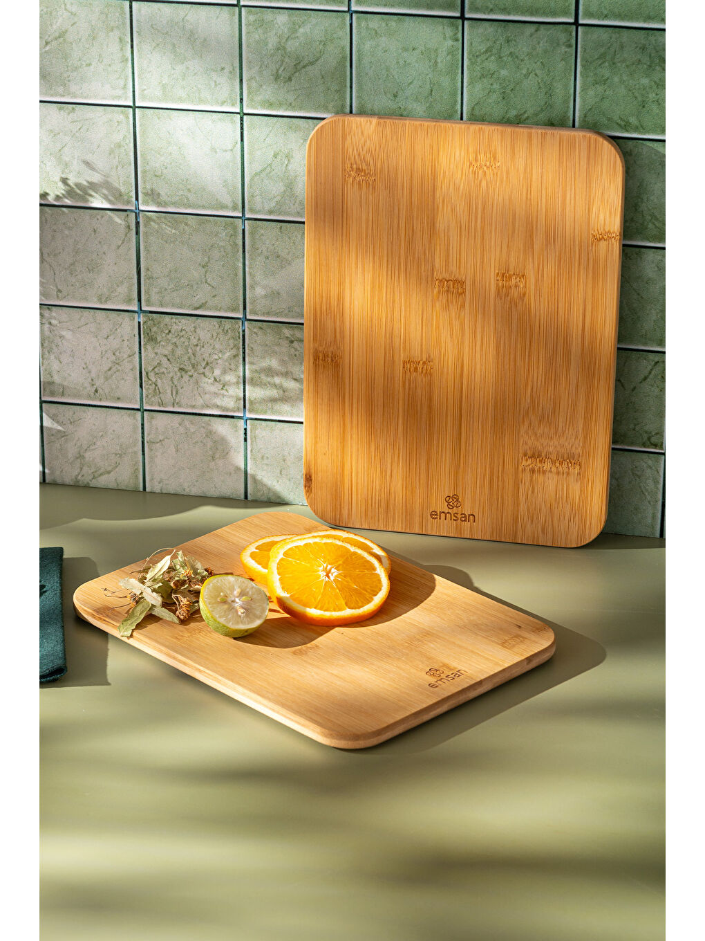 Kahverengi Bambu Aren 2'li Kesme Tahtası-2