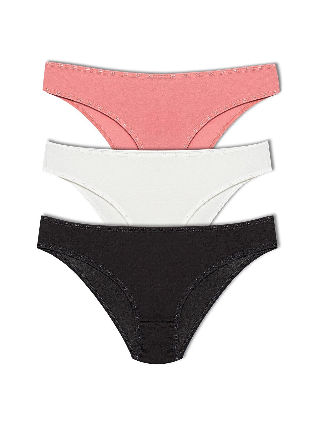 Siyah Pamuklu Kalpli Lastik Kadın Külot 3’lü