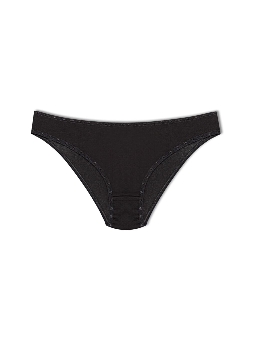 Siyah Pamuklu Kalpli Lastik Kadın Külot 3’lü-1