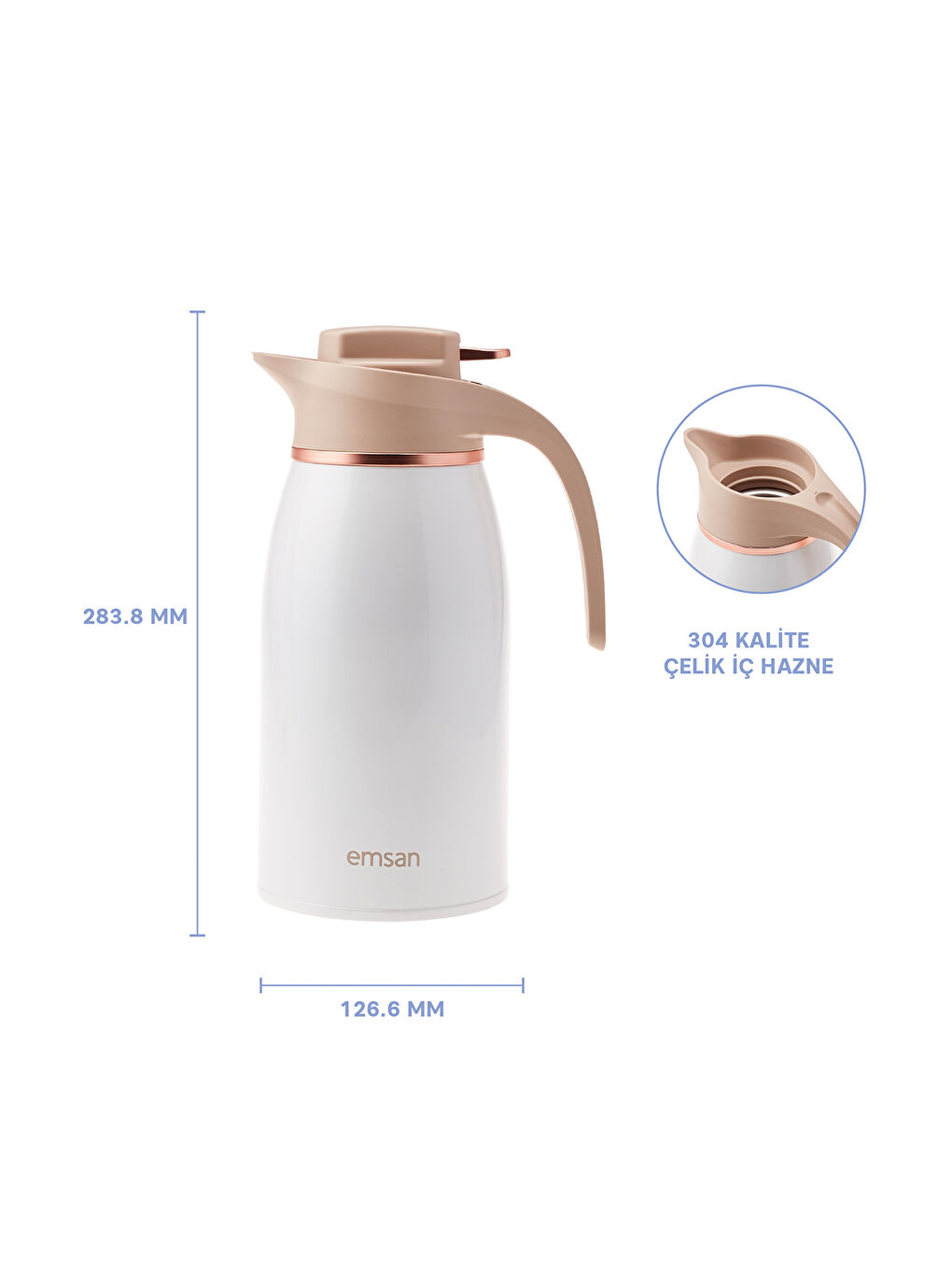 Gama Beyaz Termos 2 L-2