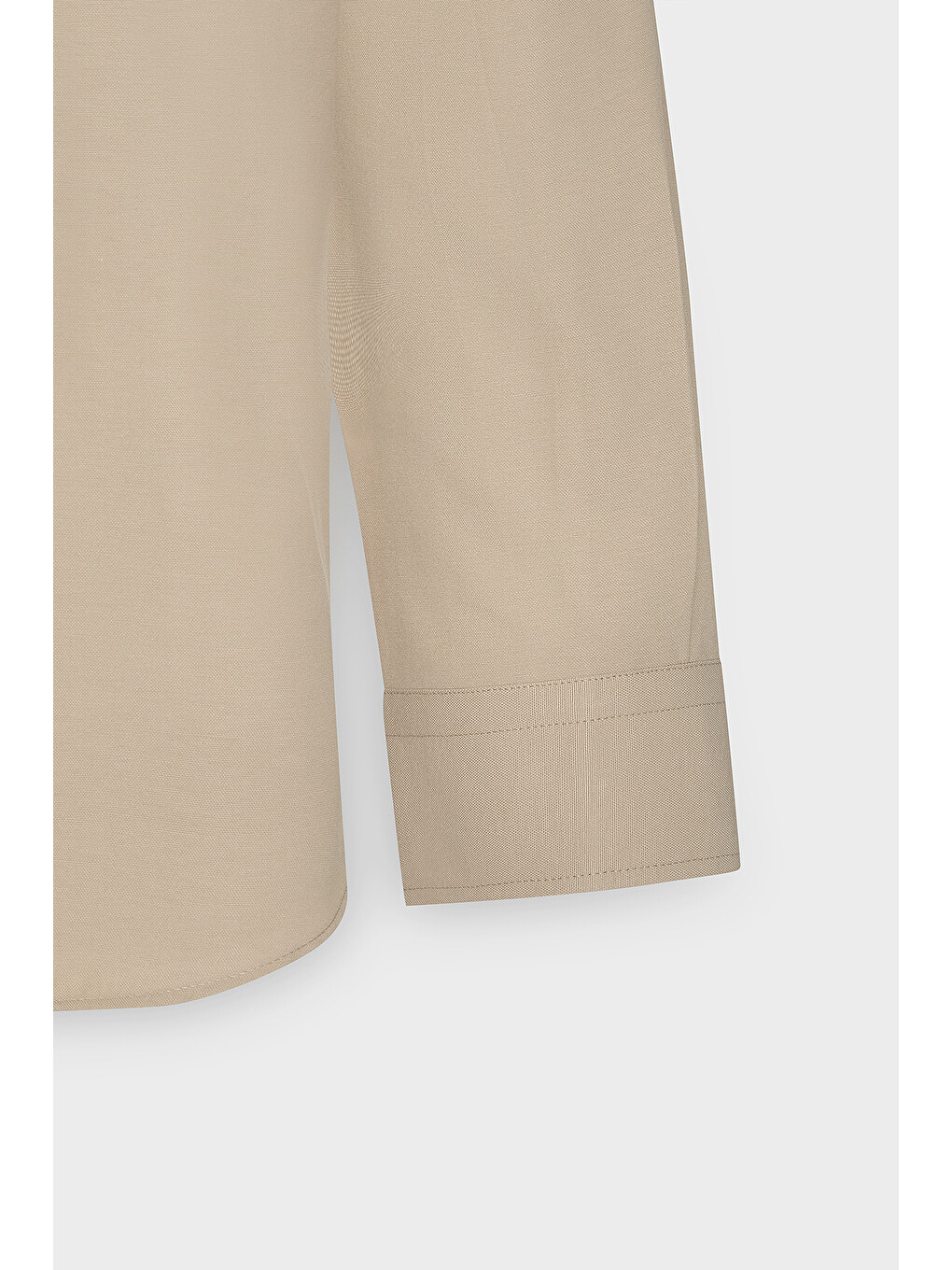 Erkek Bej Tailored Slim Fit Dar Kesim Düğmeli Yaka Oxford Gömlek-10