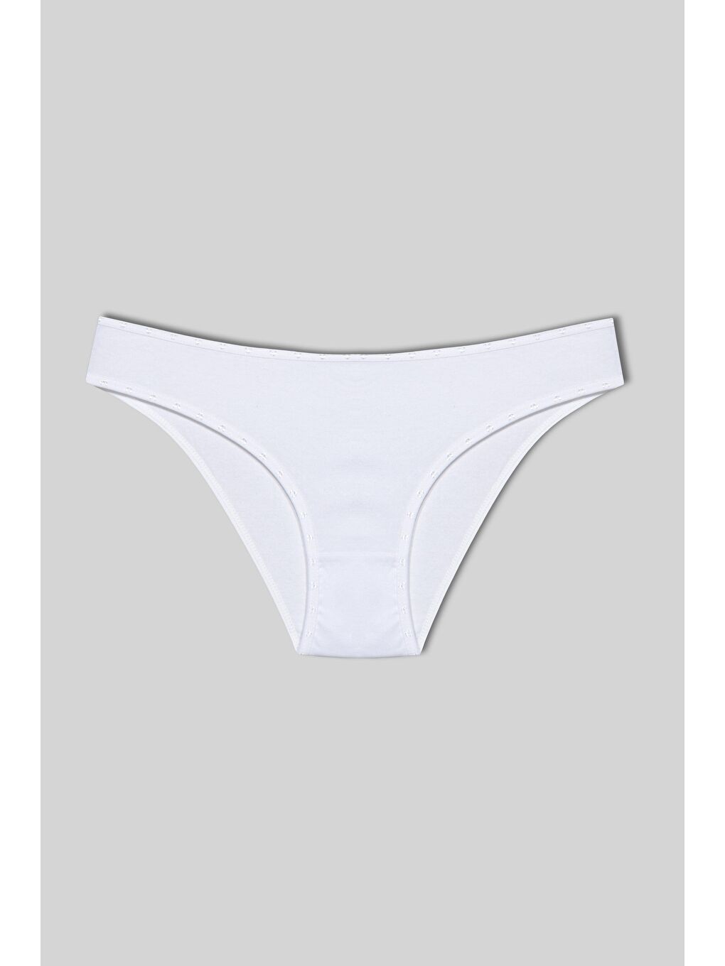 Beyaz Pamuklu Kalpli Lastik Kadın Külot 3’lü-3