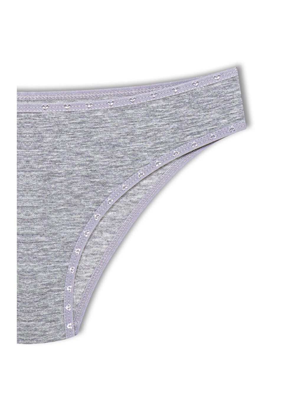 Beyaz Pamuklu Kalpli Lastik Kadın Külot 3’lü-4