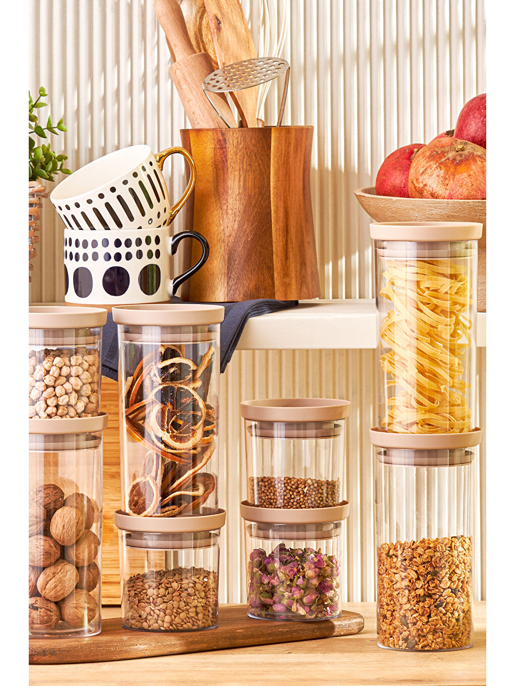 Arya 8'li Saklama Kabı Bej-2