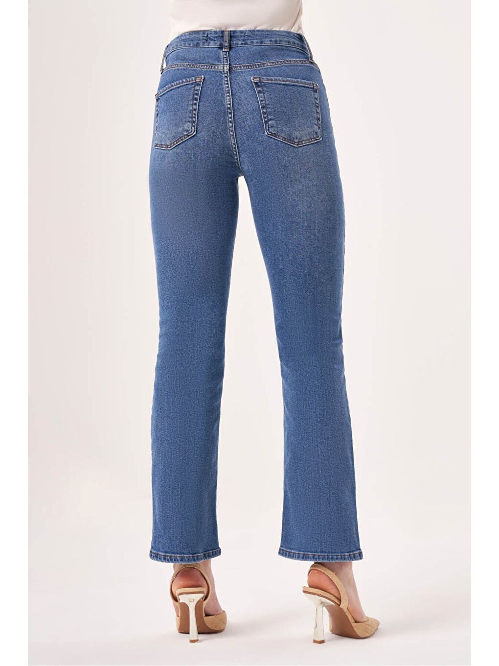 Mizalle Indigo İndigo Denim Pantolon - 3