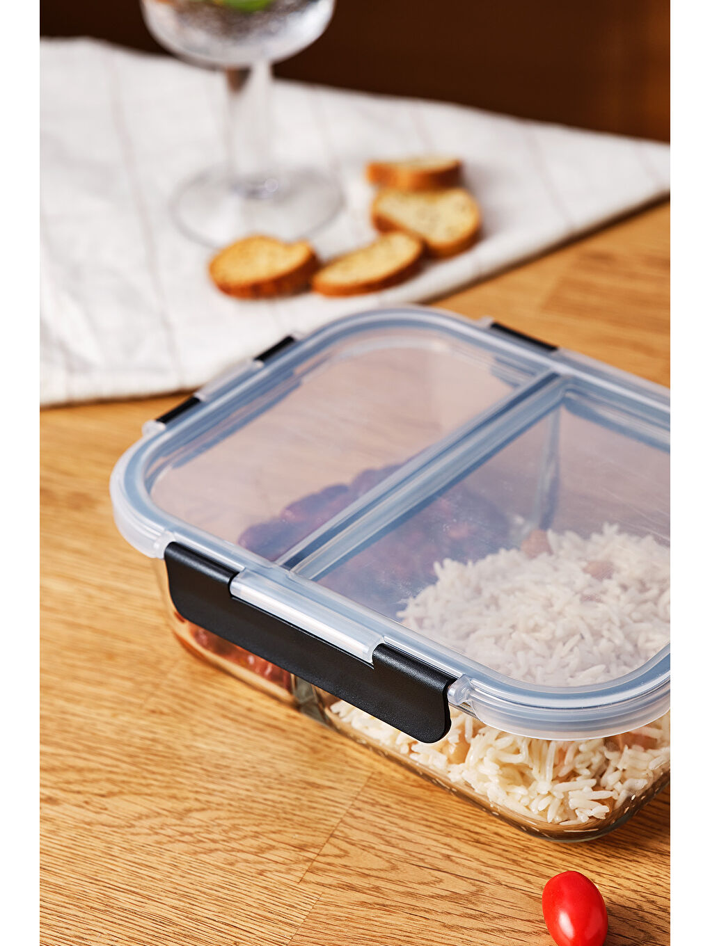 Renksiz Twin 1360 ml Borosilikat Saklama Kabı-2