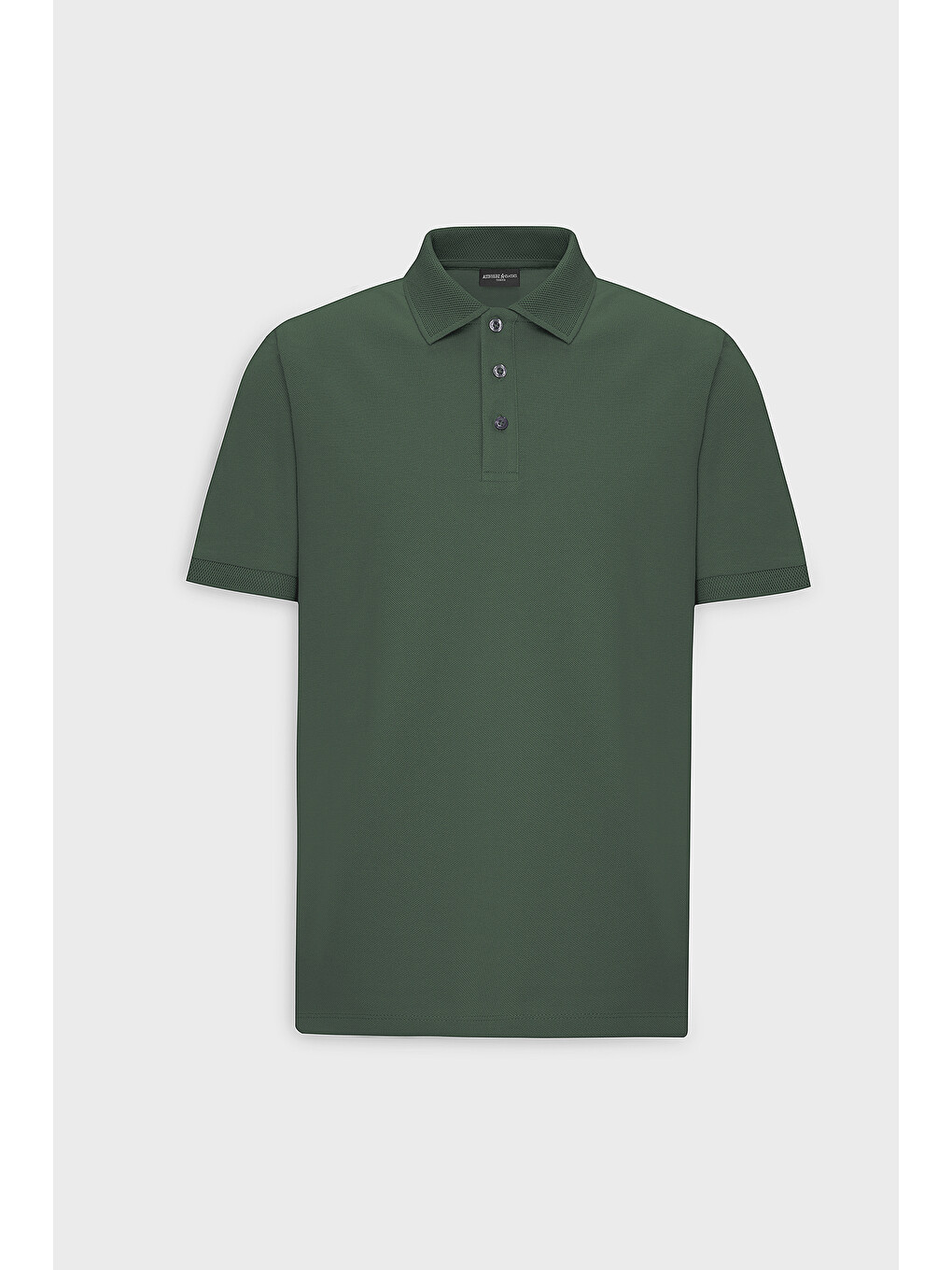 Erkek Haki Slim Fit Dar Kesim Polo Yaka %100 Pamuk Kısa Kollu Tişört-7