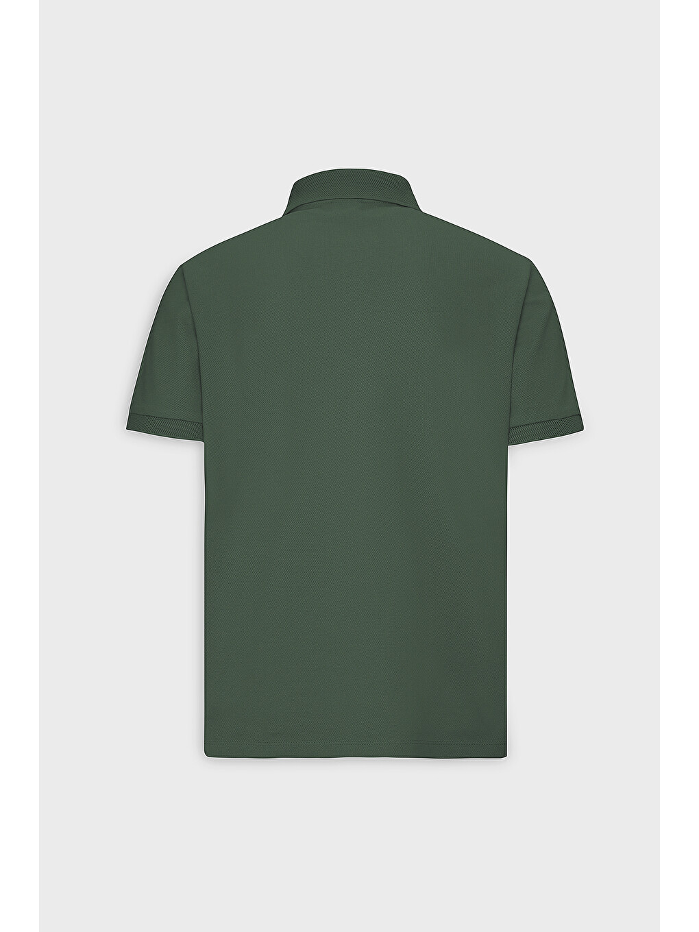 Erkek Haki Slim Fit Dar Kesim Polo Yaka %100 Pamuk Kısa Kollu Tişört-8