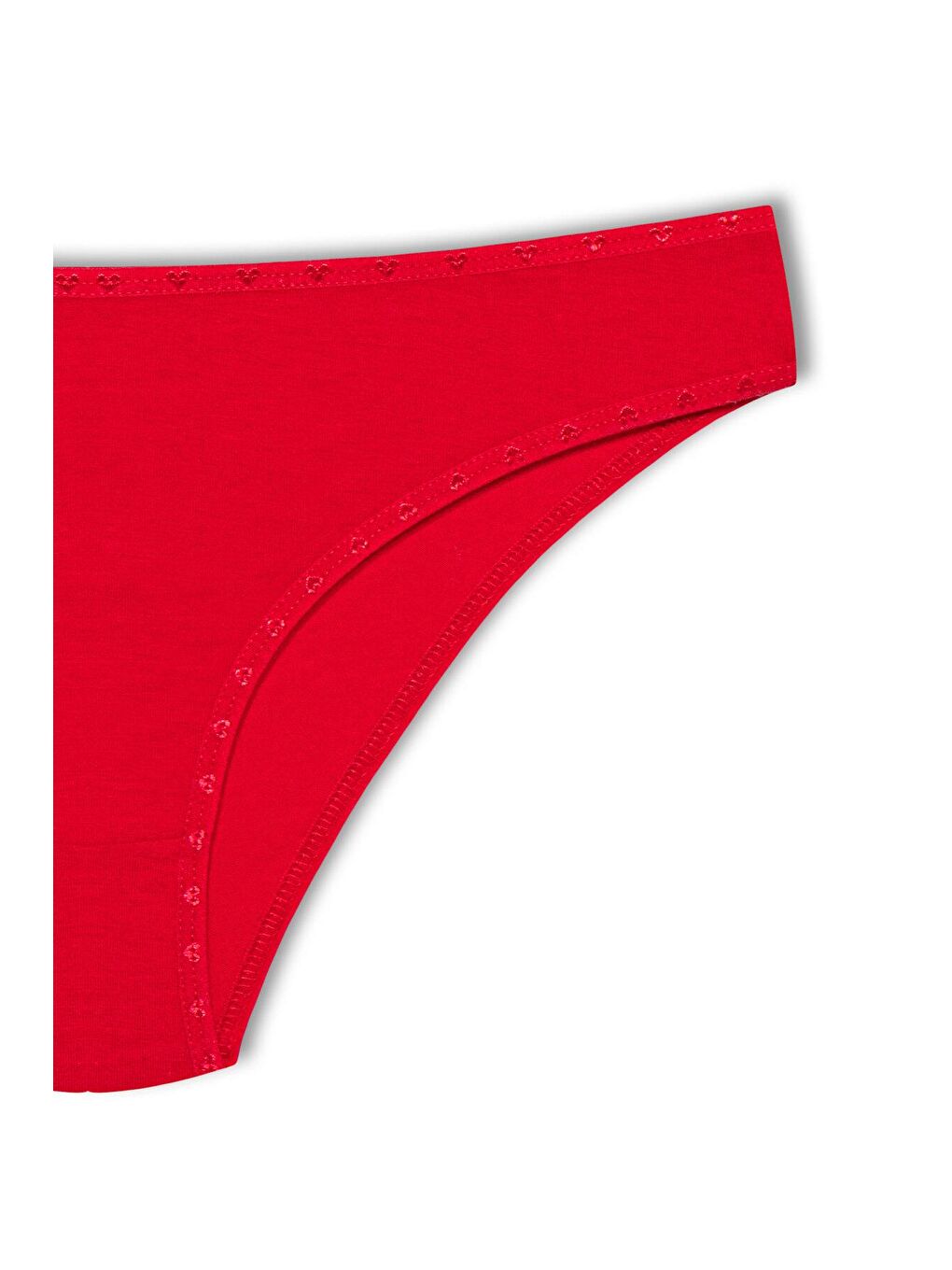 Beyaz Pamuklu Kalpli Lastik Kadın Külot 3’lü-4