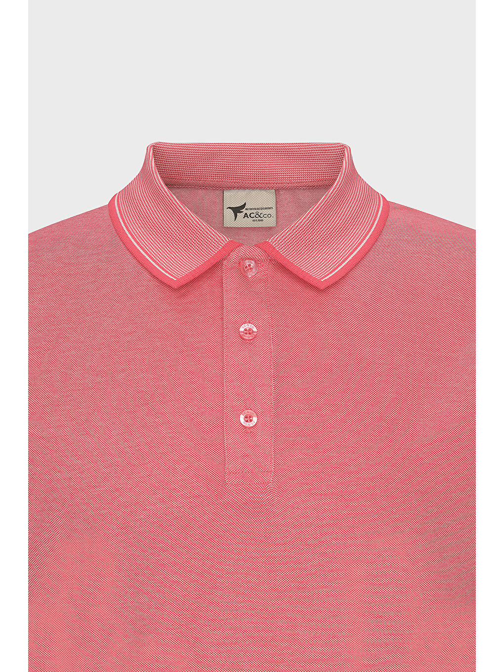 Kırmızı Erkek Nar Çiçeği-Beyz Slim Fit Dar Kesim Kıvrılmaz Polo Yaka Kısa Kollu Tişört-9