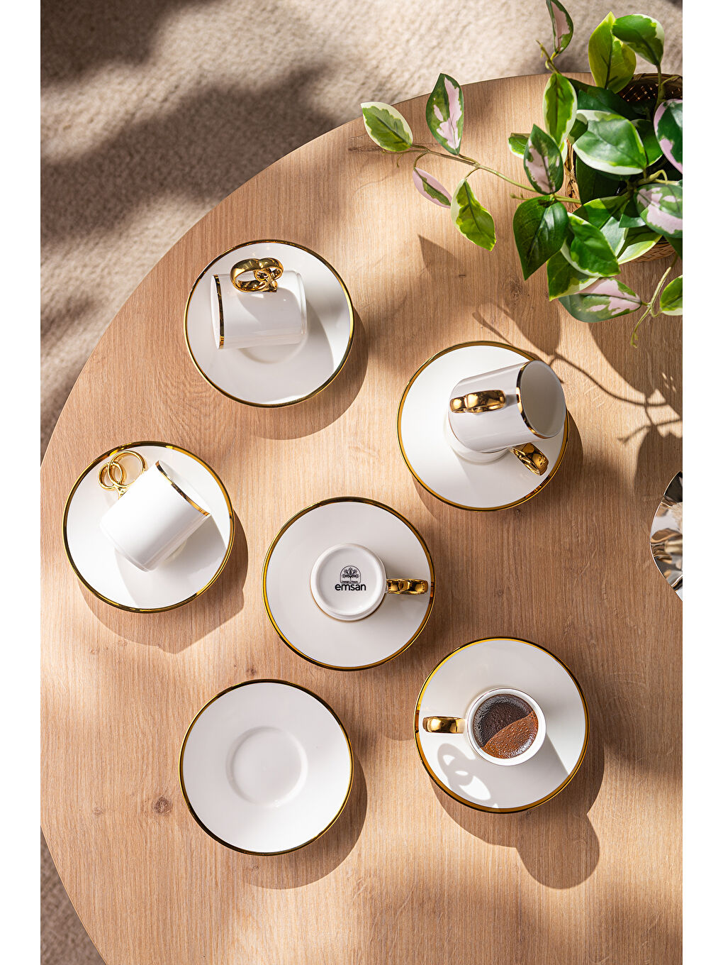 Sarı Wedding 90 ml 6'lı Kahve Fincan Takımı-2