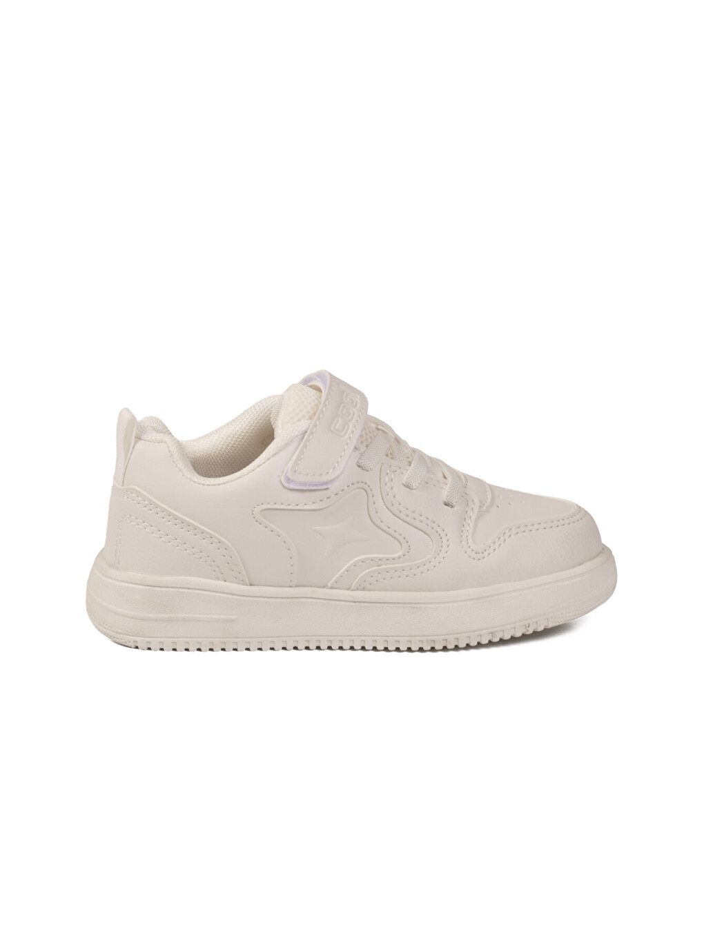 GENİŞ KALIP Beyaz Cırtlı Hafif Unisex Çocuk Spor Ayakkabı Eldon P-1
