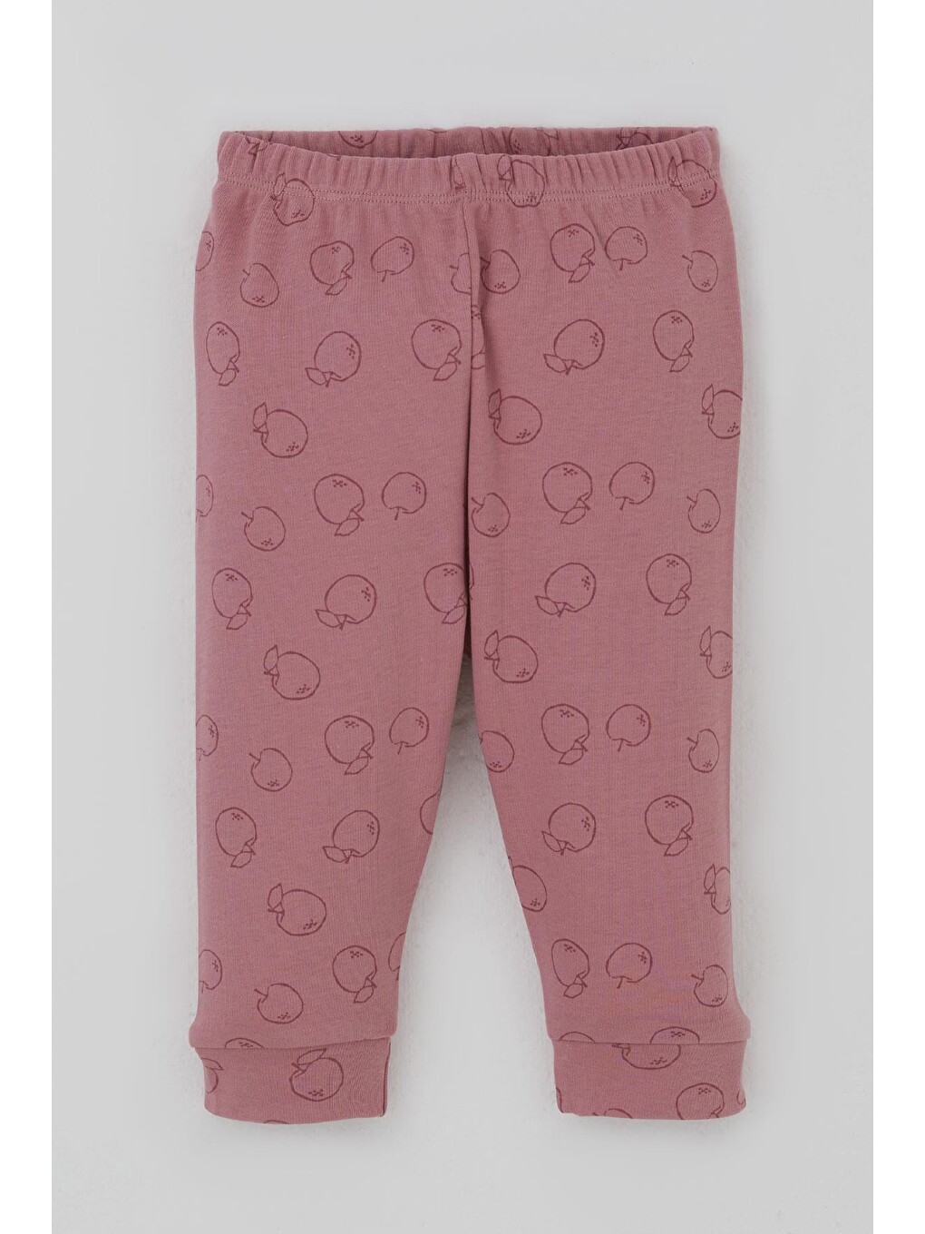 Pembe Kız Bebek Pijama Takımı Elma Bahçesi Önden Çıtçıtlı Gülkurusu (4 Ay-1 Yaş)-2