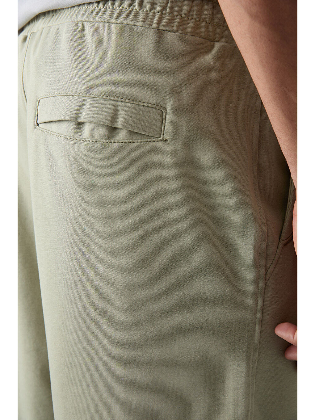 Yeşil Çağla Pamuklu Kalın Yumuşak Dokulu Comfort Fit Basic Erkek Şort - 81261-3