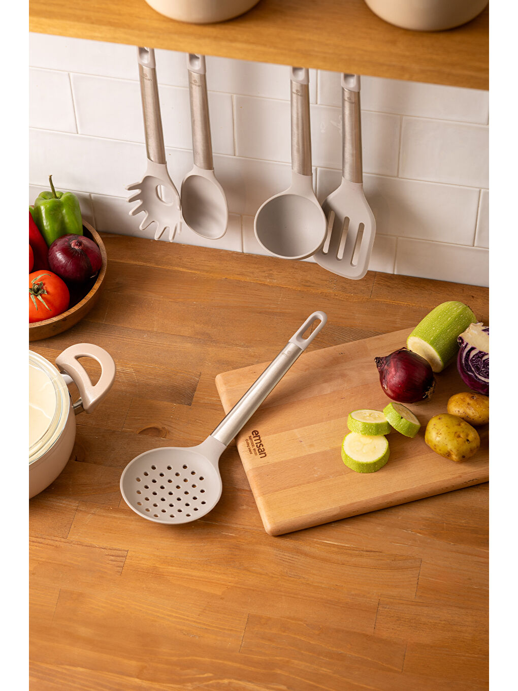 Gri Soft 5 Parça Servis Seti-2