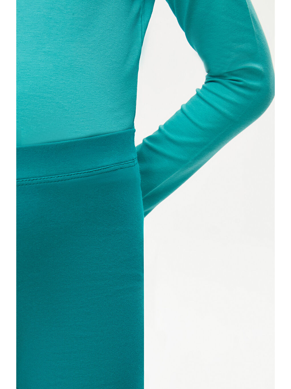 Petrol Kız Çocuk Düz Basıc Şort-2