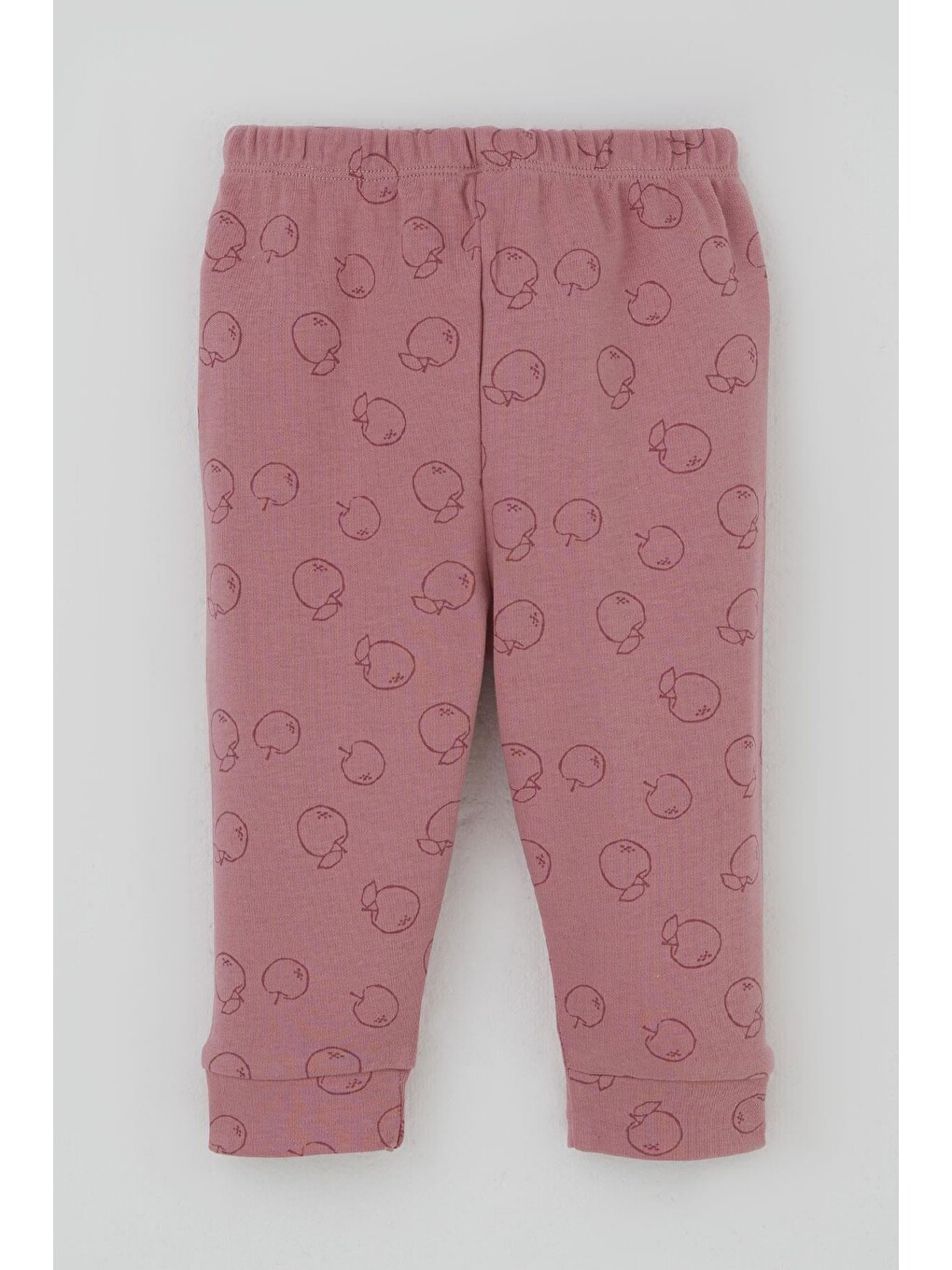 Pembe Kız Bebek Pijama Takımı Omuzdan Patlı Elma Bahçesi Gülkurusu (4 Ay-1 Yaş)-4