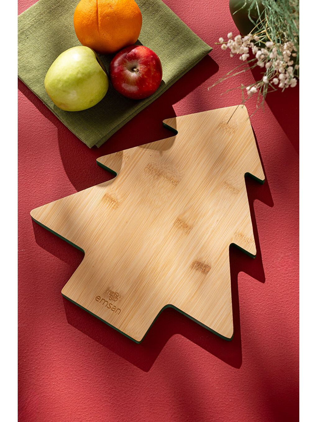 Kahverengi Bambu New Year Kesme Tahtası-2