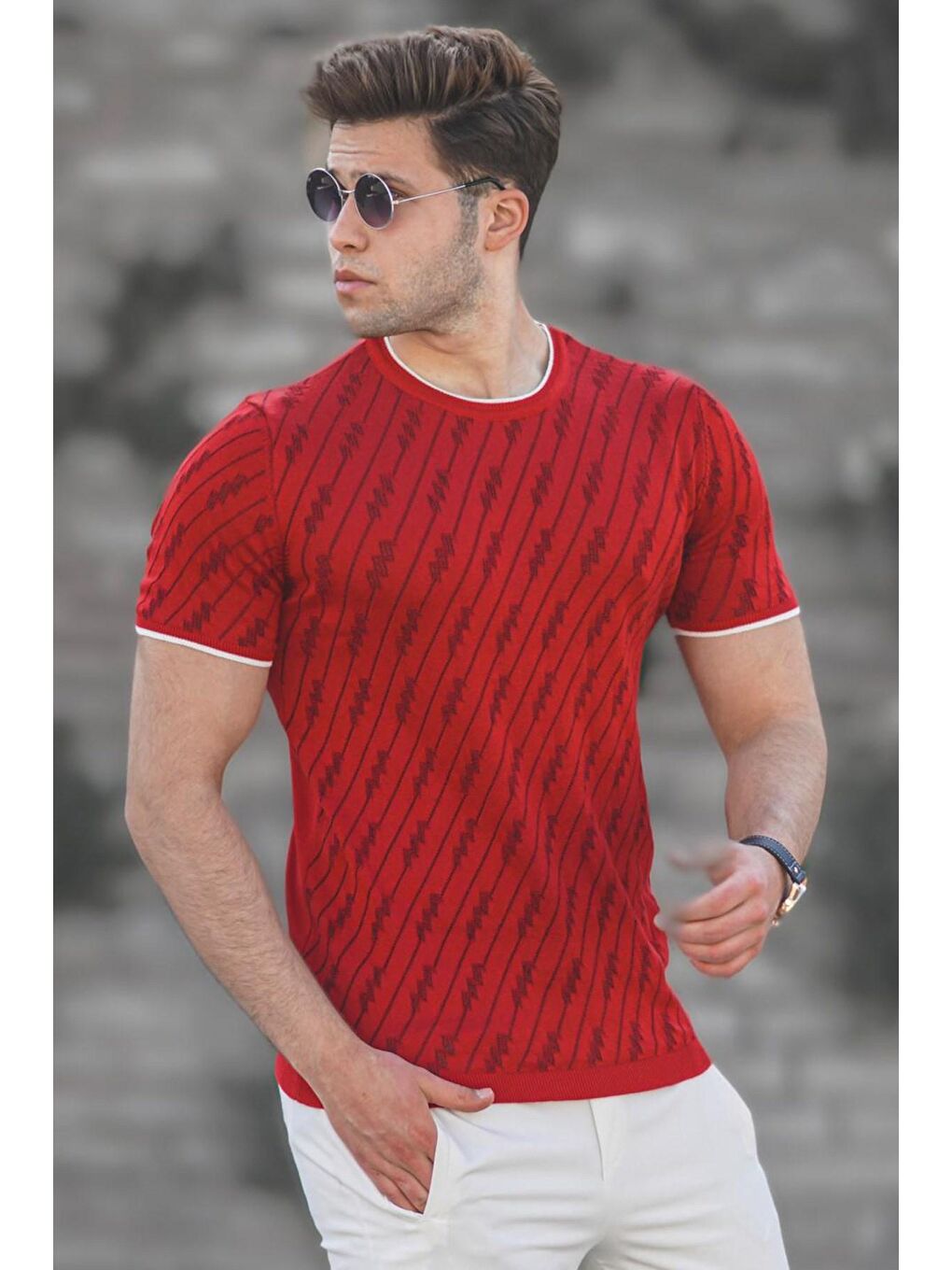 Kırmızı Oversize Erkek Tişört 5119