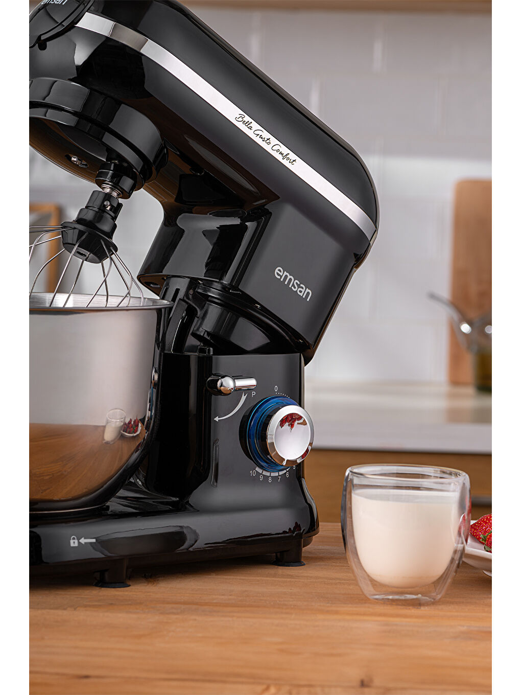 Bella Gusto Comfort Kıyma Çekme Aparatlı Hamur Yoğurma Makinesi Siyah 1300W 5,5L-2