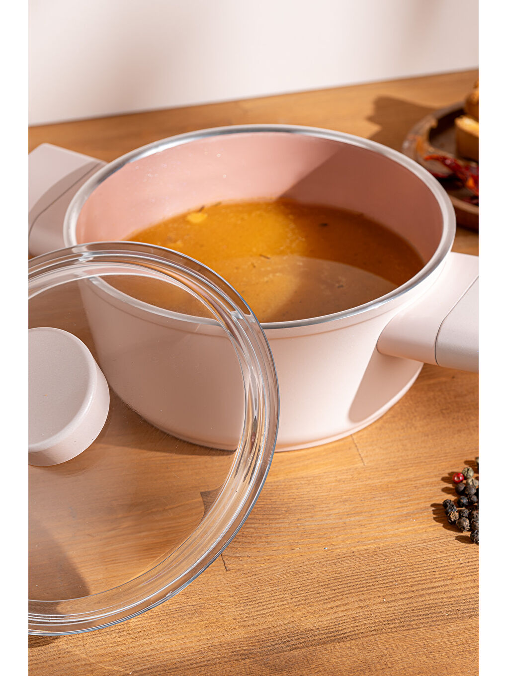 Swiss Crystal Derin Tencere- Pembe 16 cm-2