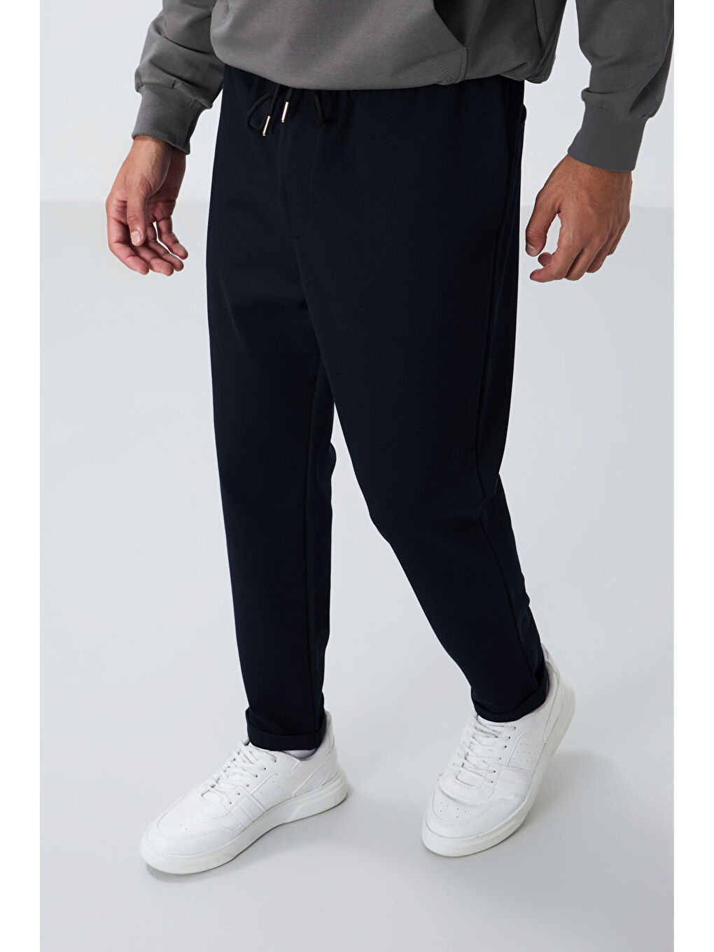 Lacivert Yüzeyi Dokulu Standart Fit Erkek Eşofman Alt - 82154-2