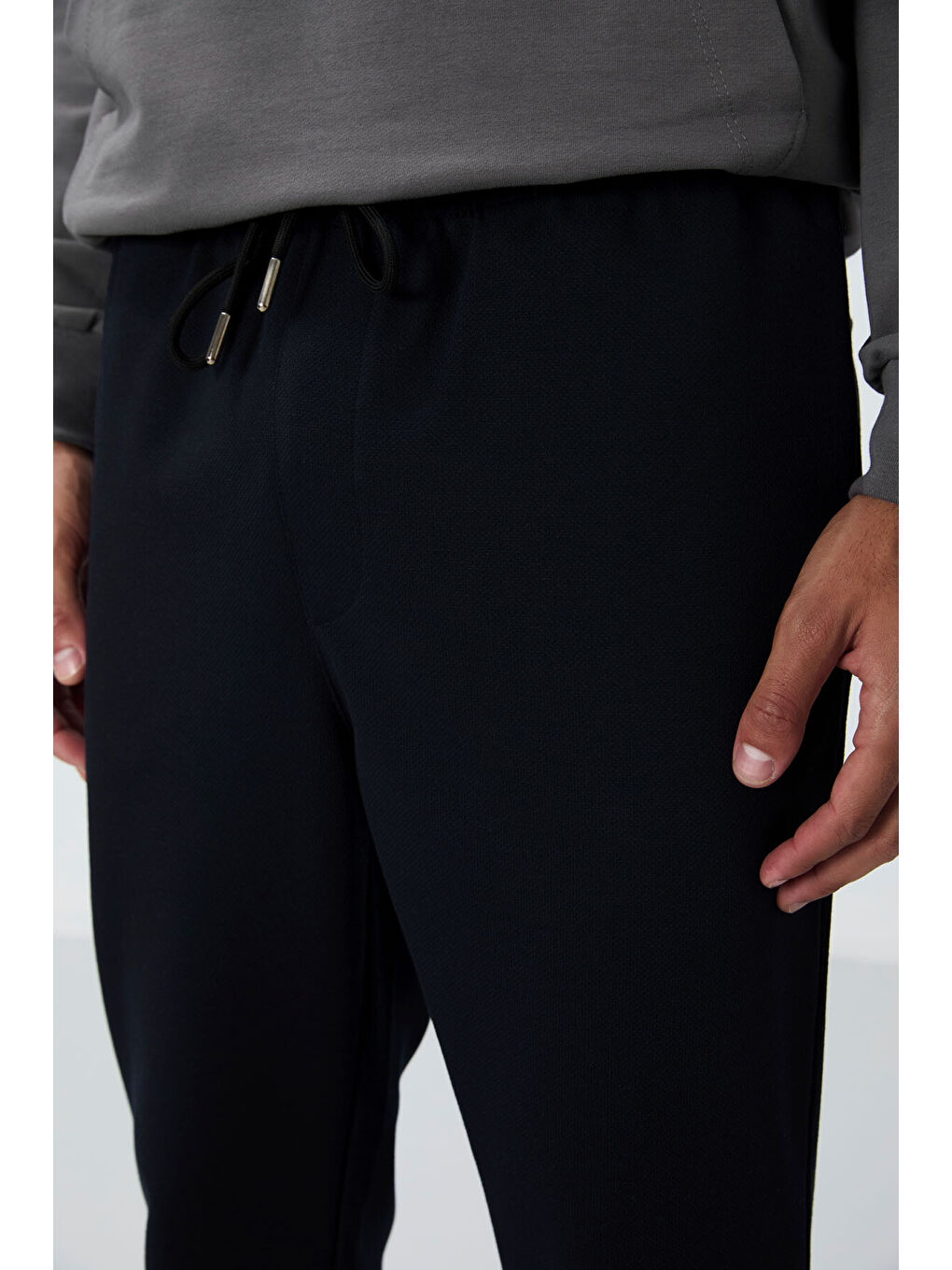 Lacivert Yüzeyi Dokulu Standart Fit Erkek Eşofman Alt - 82154-6