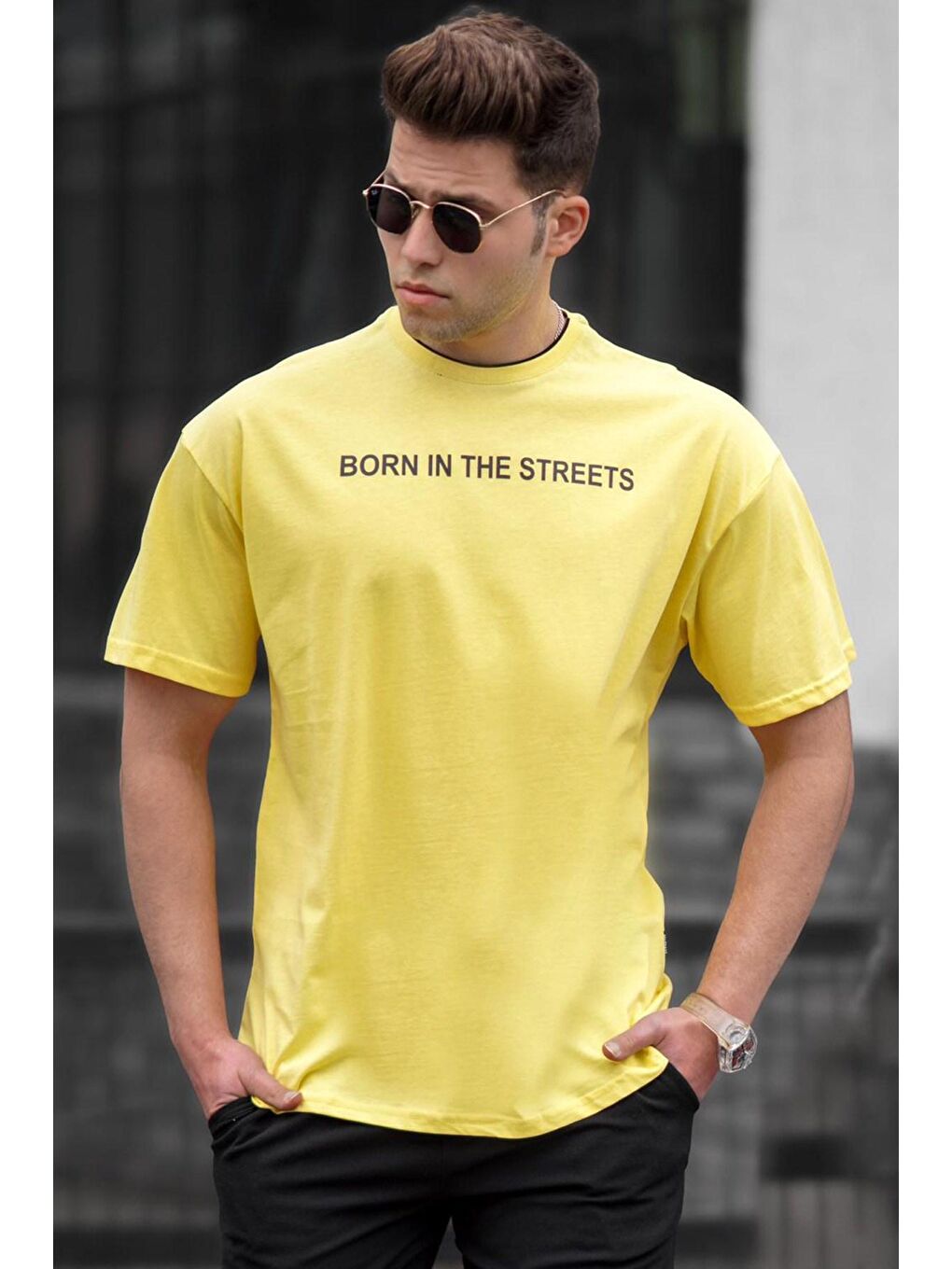 Sarı Erkek Tişört 5219