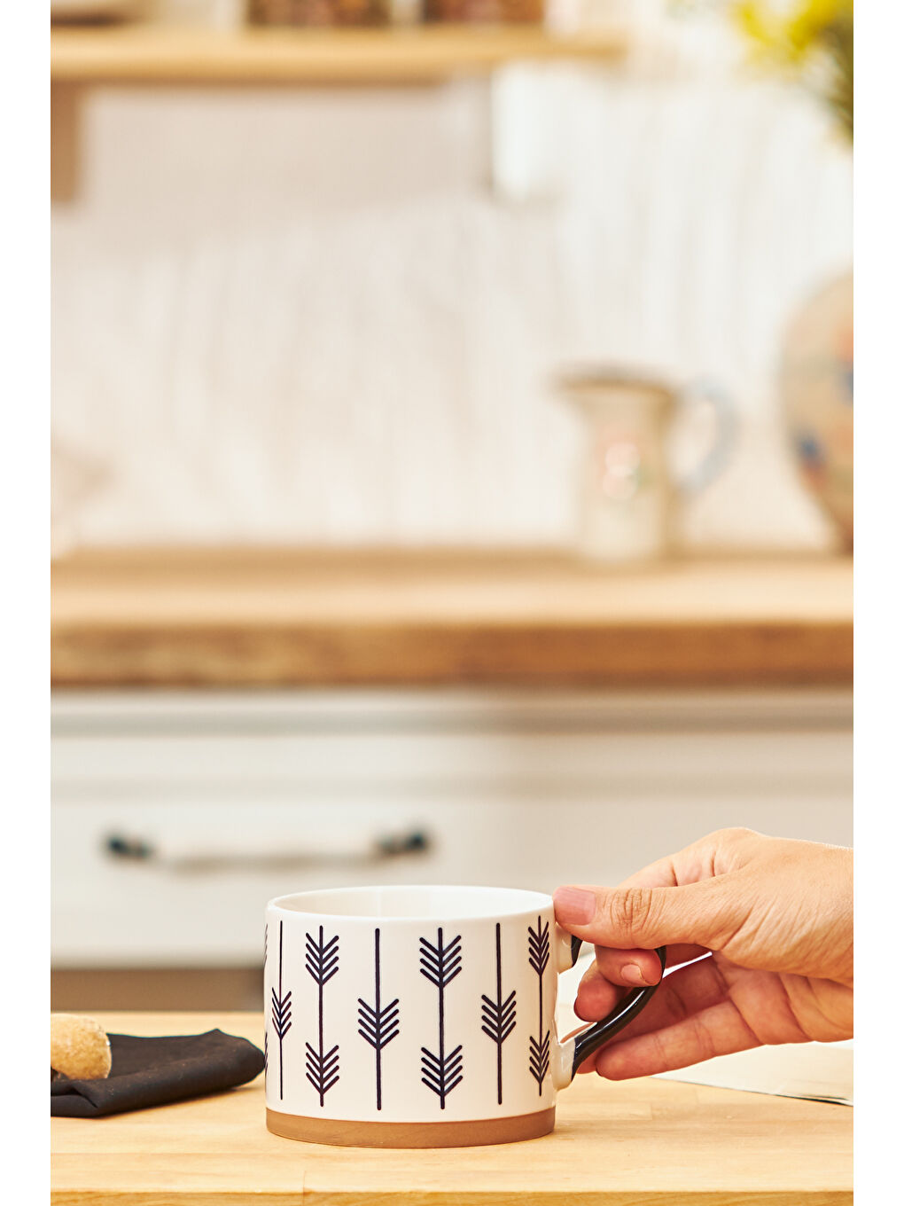 Siyah Simple Spear New Bone Kupa 410 ml-2