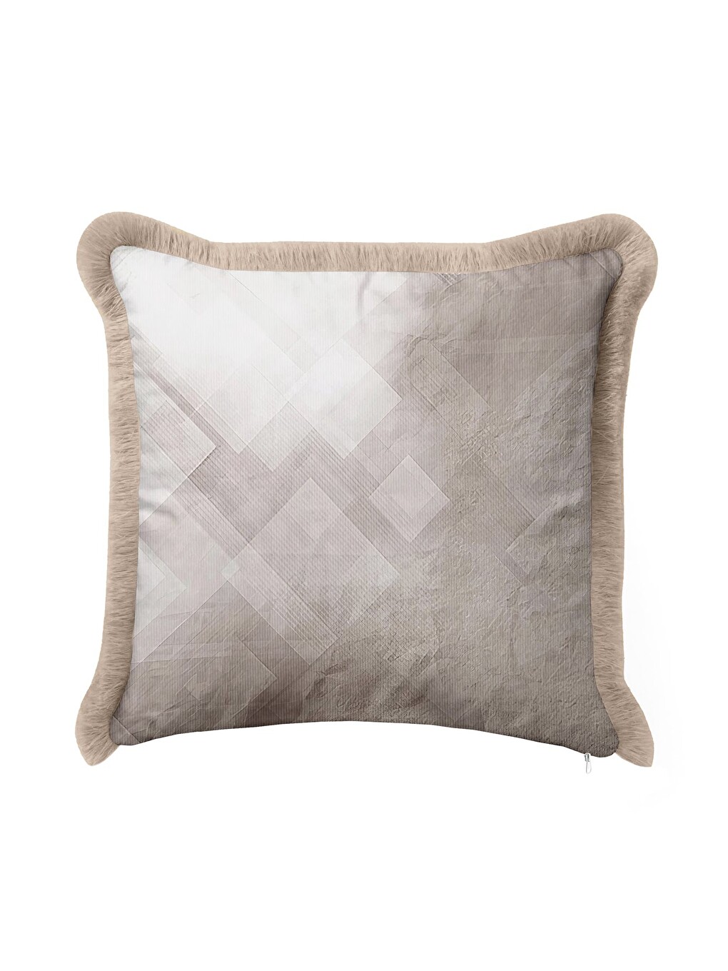 Karışık Modern Geometrik Lüks Saçaklı Yastık Kılıfı - Sofistik Doku Minimal Country Püsküllü Kırlent Kılıfı-1