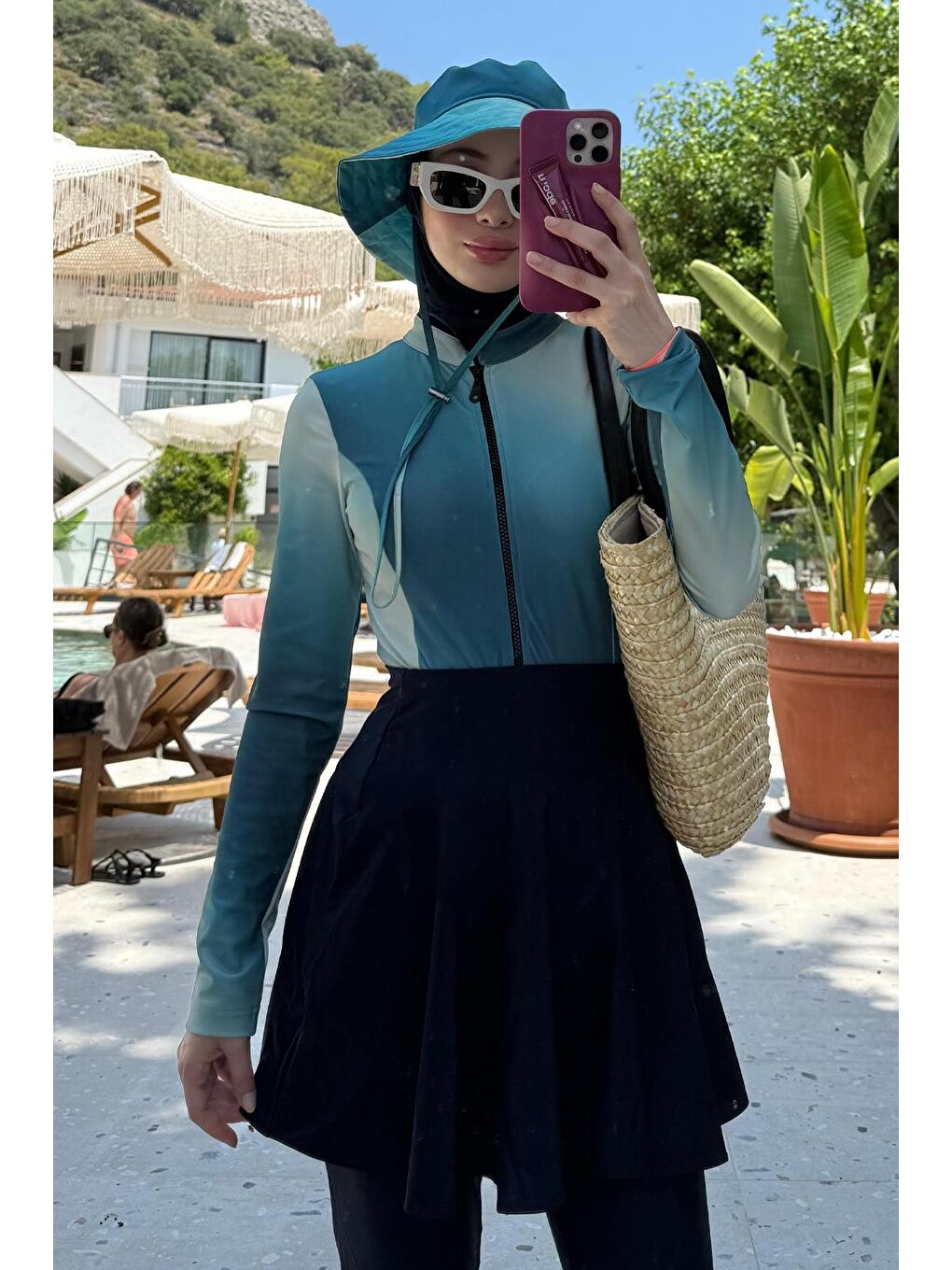 Boyunluklu Yüzücü 25 Bone Lacivert-4