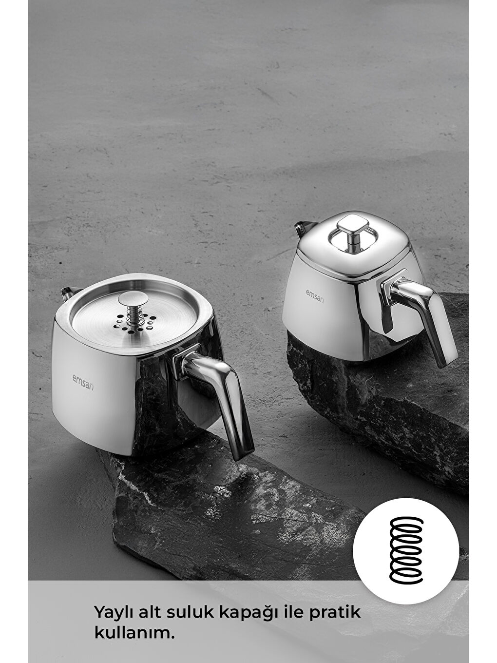 Gri Tea Time Çaydanlık Takımı Small 0,7 Lt - 1,5 Lt-2