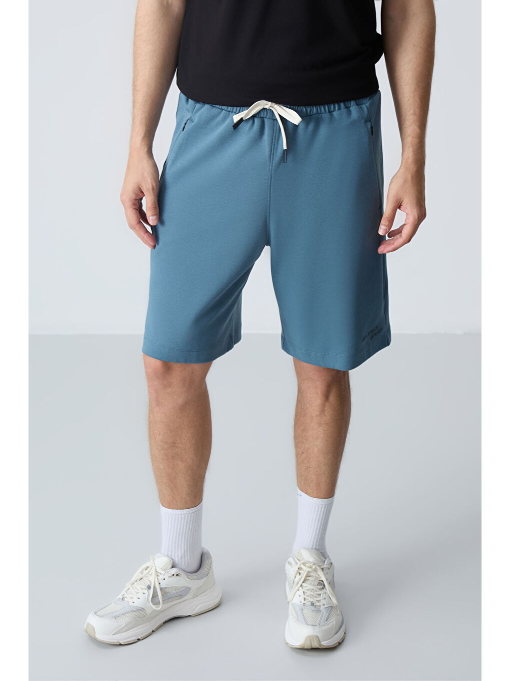 Yeşil Orman yeşili Pamuklu Kalın Yumuşak Dokulu Standart  Fit Basic Erkek Şort  - 81276