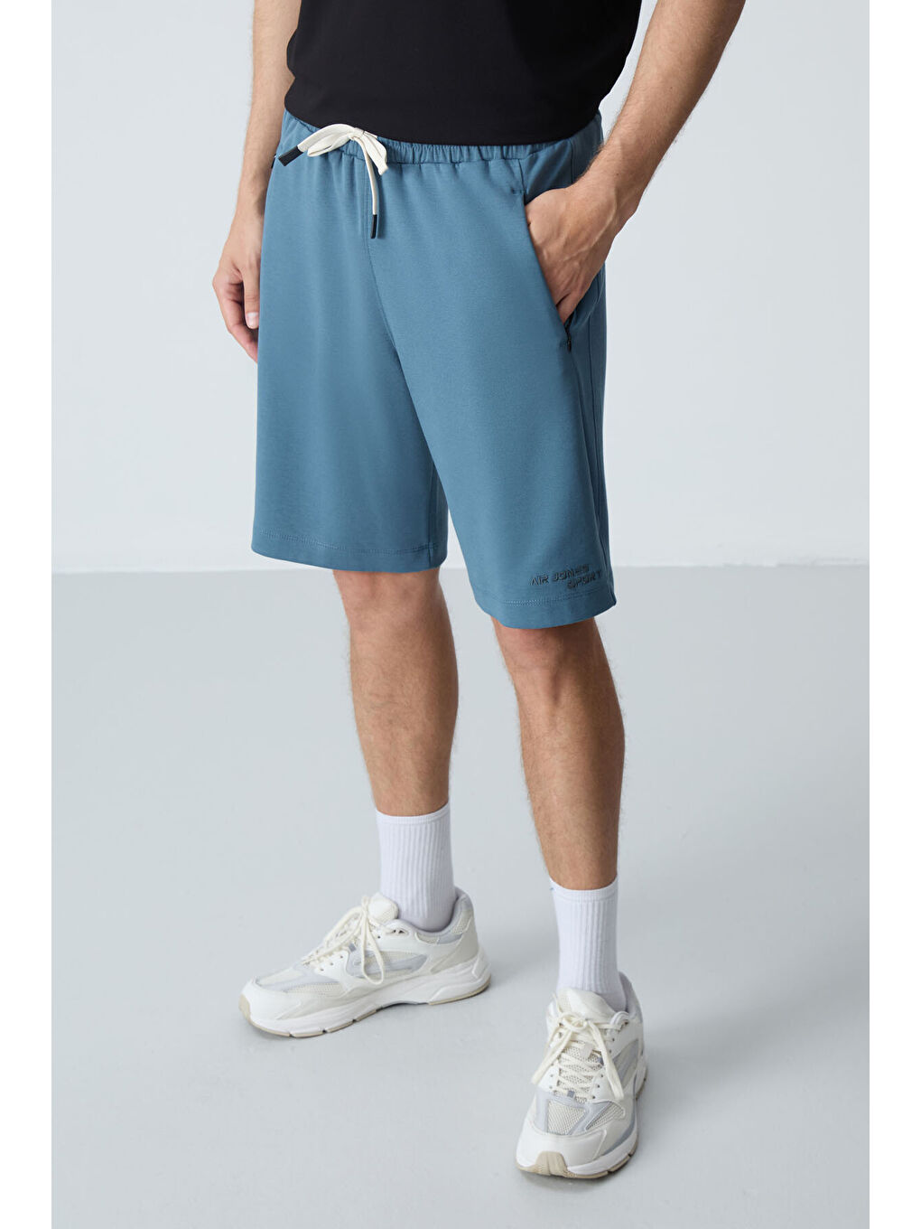 Yeşil Orman yeşili Pamuklu Kalın Yumuşak Dokulu Standart  Fit Basic Erkek Şort  - 81276-2