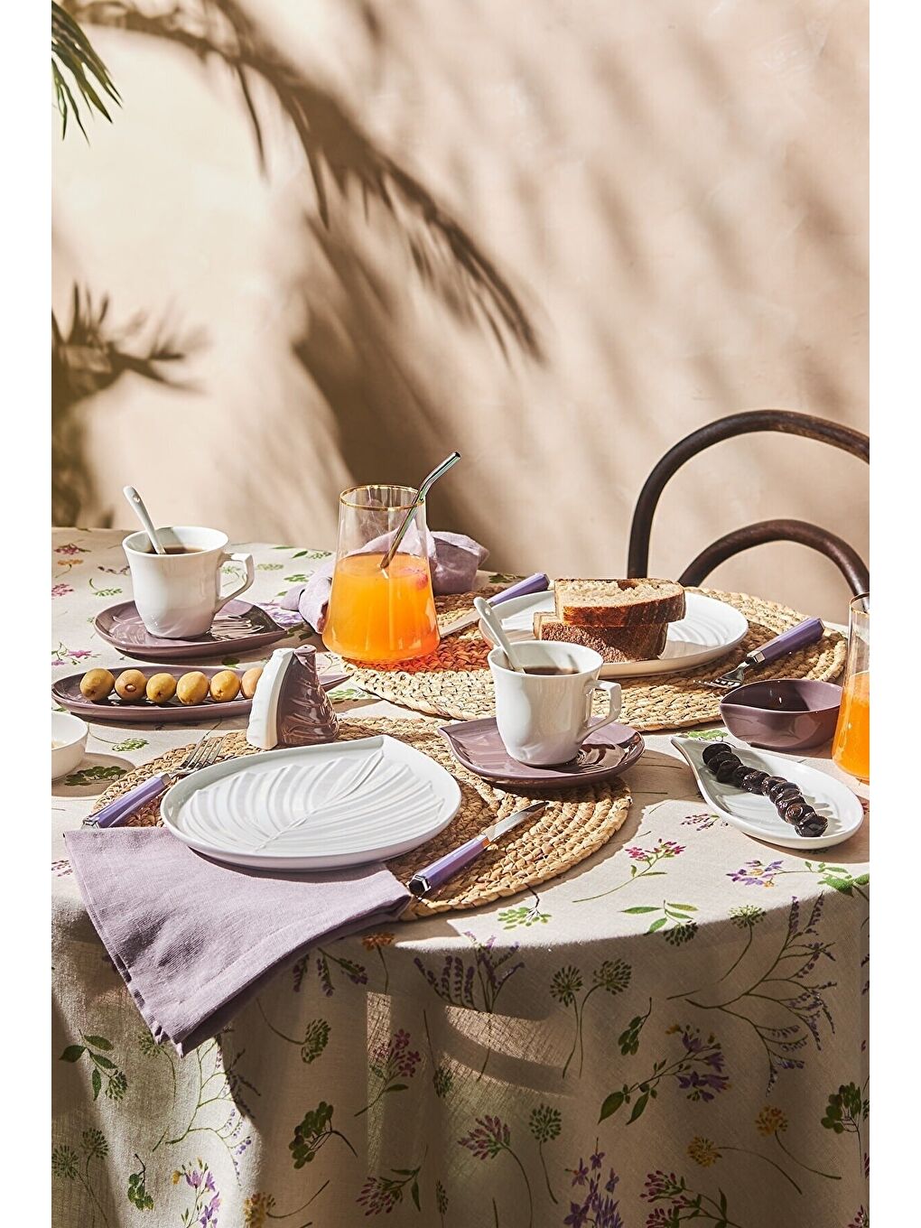 Beyaz Leaf 32 Parça 6 Kişilik Kahvaltı/Servis Takımı-2